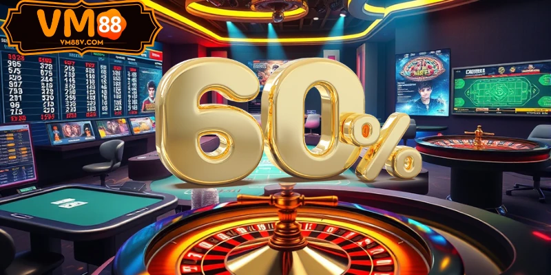 Hoa hồng hấp dẫn lên đến 60% – Lợi nhuận của đại lý VM88